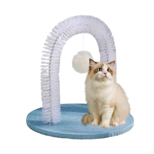Zuasdvnk Katzenpfleger | Katzenbogen Groomer Kratzmassagegerät, Fellpflege, Reiben, Kratzkissen, Massagebürste, Haarentferner, Haustierspielzeug für Kopf, Rücken, Kätzchen von Zuasdvnk