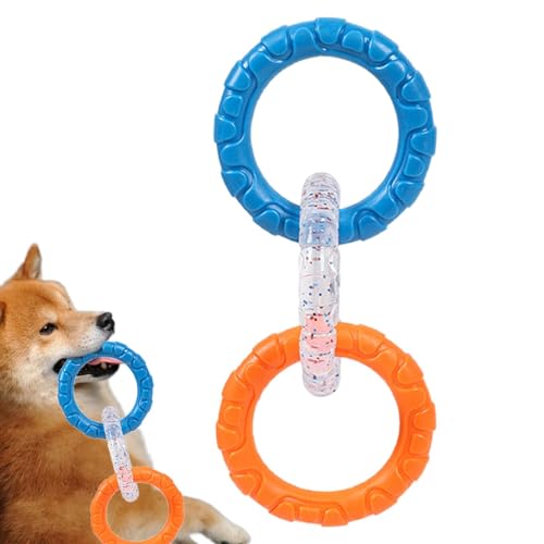 Zuasdvnk Kauspielzeug für Hunde, Zahnspielzeug für Welpen - Interaktives Kauringspielzeug für Hunde - Kauspielzeug-Ring zur Zahnreinigung, unzerstörbares Hundespielzeug für kleine, mittelgroße und von Zuasdvnk