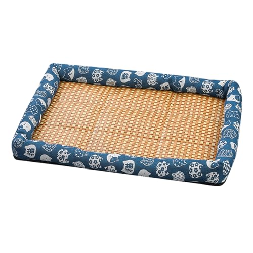 Zuasdvnk Kühle Matte für Hunde, Hundekühlungsmatte, Atmungsaktivem kauensicheres Bequeme Kühlmatte für Hunde, Wiederverwendbares Rattan -Kissen für Welpenkätzchenschlafend Spielen ruhen von Zuasdvnk