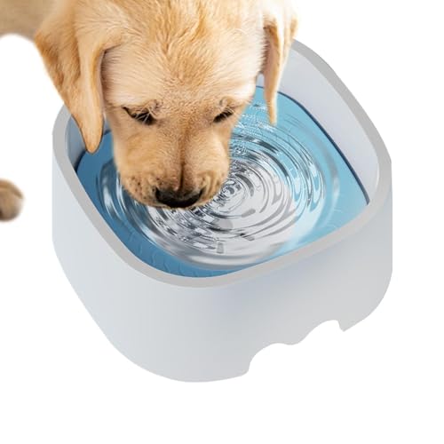 Zuasdvnk Langsame Trinkhundschüssel, Keine Tropfhundwasserschale,1l Pet Water Bowl Langsamer Spender | Nicht schlupfende Basis-Haustierkätzchenversorgungen fördern eine gesunde Flüssigkeitszufuhr von Zuasdvnk