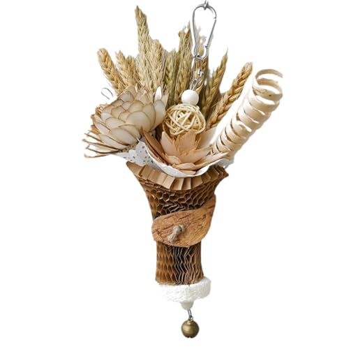Zuasdvnk Papageien-Vogelspielzeug, Naturvogelspielzeug, Vogel-Kauspielzeug im Weizenähren-Blumenstrauß-Design, Lustiges Kauspielzeug für große Vögel, Vogelbeißspielzeug, Käfigzubehör, natürliches Zuasdvnk Papageien-Vogelspielzeug, Naturvogelspielzeug, Vogel-Kauspielzeug im Weizenähren-Blumenstrauß-Design, Lustiges Kauspielzeug für große Vögel, Vogelbeißspielzeug, Käfigzubehör, natürliches von Zuasdvnk