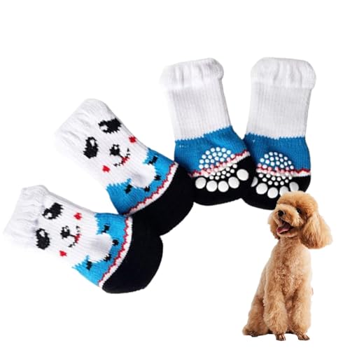Zuasdvnk Warme Hundeschuhe, süße Hundesocken - Rutschfester Pfotenschutz mit Tiermustern | Verschleißfeste Katzensocken für drinnen und draußen, süßer Pfotenschutz zum Gehen, verhindern Lecken und Zuasdvnk Warme Hundeschuhe, süße Hundesocken - Rutschfester Pfotenschutz mit Tiermustern | Verschleißfeste Katzensocken für drinnen und draußen, süßer Pfotenschutz zum Gehen, verhindern Lecken und von Zuasdvnk