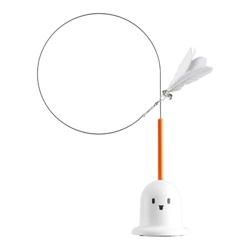 Zubehors Katzenfeder, Federwand Katzenspielzeug, Saugnapfbecher Kätzchen Interactive Toys, Federkätzchen Interaktiver Teaser -reduzieren Langeweile mit Bell für das Training von Katzen Haustier von Zubehors