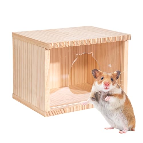 Zubehors Rennmaushaus, Hamsterhaus | Kleine Verstecke für Rennmäuse mit durchsichtiger Tür | Kreatives Kleintierversteck, Käfigzubehör, Chinchilla-Hütten für Zwerghamster, Rennmäuse, Mäuse, Goldener Zubehors Rennmaushaus, Hamsterhaus | Kleine Verstecke für Rennmäuse mit durchsichtiger Tür | Kreatives Kleintierversteck, Käfigzubehör, Chinchilla-Hütten für Zwerghamster, Rennmäuse, Mäuse, Goldener von Zubehors