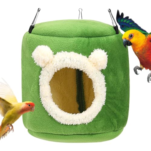 Zubehors Vogelbett für Käfig, warmes Vogelnesthaus | Mit 3 Haken Winter-Vogelhaus-Spielzeug - Große Vogelkäfige für den Winter, Komfortwärmer für Käfige, leicht waschbar, Unterschlupf für Munias und Zubehors Vogelbett für Käfig, warmes Vogelnesthaus | Mit 3 Haken Winter-Vogelhaus-Spielzeug - Große Vogelkäfige für den Winter, Komfortwärmer für Käfige, leicht waschbar, Unterschlupf für Munias und von Zubehors
