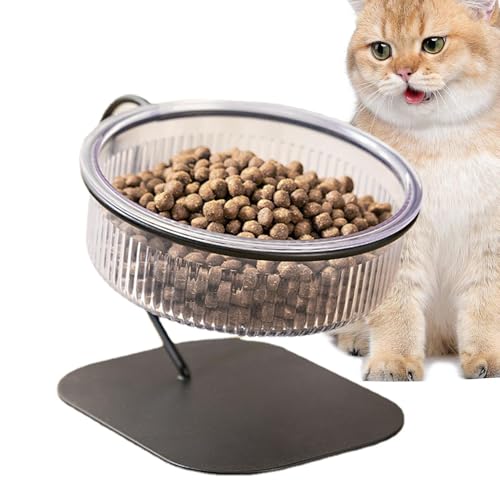 Zubehors Whisker Müdigkeitskatze Schüssel, geneigte Katzenfutterschalen | Swan Neck -Design erhöhte Wasserschale mit großer Kapazität | Anti-Schlupf-Haustiernahrungsmittel für den Vatertag, von Zubehors