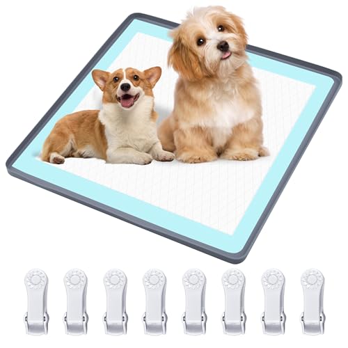 Urinierpad-Halter für Hunde, passend für 61 x 61 cm, kein Verschütten, Welpen-Pad-Halter mit 8 Halterungsklemmen, leicht zu reinigen Urinierpad-Halter für Hunde, passend für 61 x 61 cm, kein Verschütten, Welpen-Pad-Halter mit 8 Halterungsklemmen, leicht zu reinigen von Zucabape
