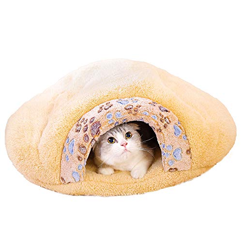 ZuckerTi Weich Katzenbett Katzenhöhle Katzenhaus Katzenbett Schlafsack Höhle Haus Bett Kissen Spielzeug für Katze Kätzchen Hund Hase Kaninchen Haustier von ZuckerTi