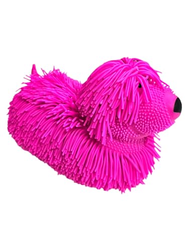 Zugar Land Soft Shaggy Puffer Hundespielzeug (1 Pink) (20,3 x 12,7 cm) gefüllt mit Luft für ein lustiges Squishy Stretchy Fidget Erlebnis.Blau,Rosa,Weiß.(1 Pink) von Zugar Land