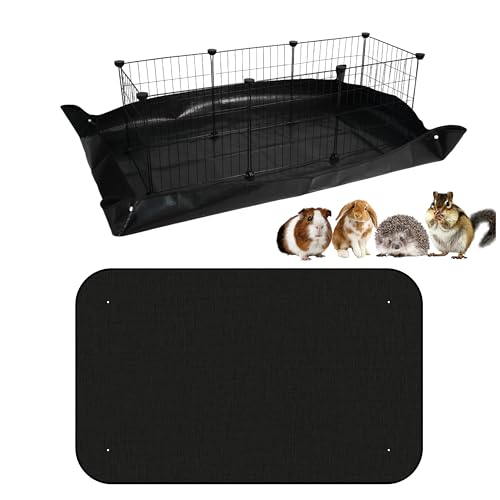 Zuisfau Wasserdichte Meerschweinchen-Käfig-Auskleidung, 150 x 100 cm, extra dicke PVC-Unterseite für Kaninchenstall, C&C-Käfig, Laufgitter, Schmutzfang, Schnappkanten, für drinnen und draußen, Schwarz Zuisfau Wasserdichte Meerschweinchen-Käfig-Auskleidung, 150 x 100 cm, extra dicke PVC-Unterseite für Kaninchenstall, C&C-Käfig, Laufgitter, Schmutzfang, Schnappkanten, für drinnen und draußen, Schwarz von Zuisfau