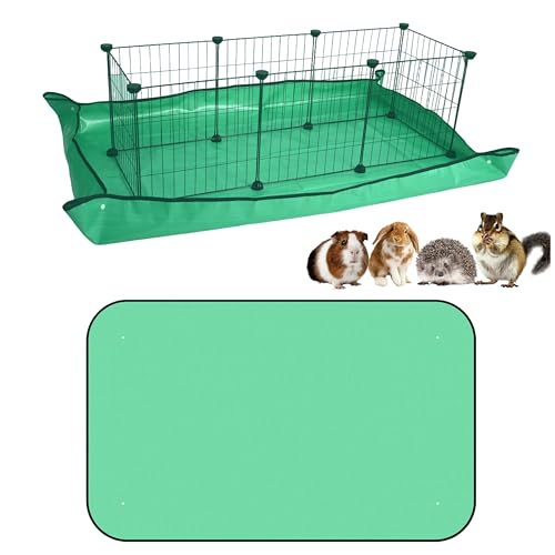 Zuisfau Wasserdichte Meerschweinchen-Käfig-Auskleidung, 150 x 100 cm, extra dicker PVC-Boden für Kaninchenstall, C&C-Käfig, Laufgitter, Schmutzfangschutz, Schnappkanten, für drinnen und draußen, Grün Zuisfau Wasserdichte Meerschweinchen-Käfig-Auskleidung, 150 x 100 cm, extra dicker PVC-Boden für Kaninchenstall, C&C-Käfig, Laufgitter, Schmutzfangschutz, Schnappkanten, für drinnen und draußen, Grün von Zuisfau