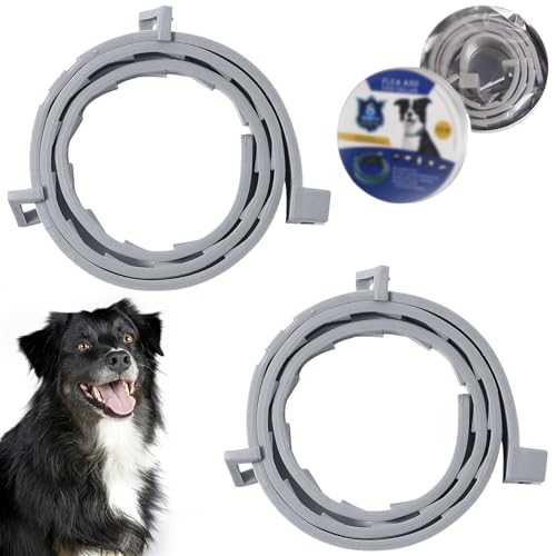 2 Stück Hundehalsbänder,Collar für Hunde,Sichere,wasserdichte und Einstellbare Hundehalsbänder,Enthält Natürliche ätherische Öle, für Mittelgroße Bis Große Haustiere(62cm) von ZukQvrivelig