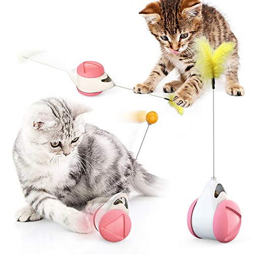 ZumZup Interaktives Spielzeug für Katzen enthält ausgewogenes interaktives Spielzeug für den Innenbereich, Katzenspielzeug mit rotierenden Katzenminze-Bällen für Katzenspielzeug, Stil I von ZumZup