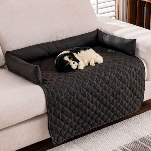 Zumylea Heatrelief Cooling Dog Bed, Self Cool Dog Sofa Mat with Ice Silk Fabric, Durable&Easy to Clean Pet Coolings Mat for Kennel, Bed, Floor, Car, Sofa (Black, S（29.5 * 29.5in/75 * 75cm）) von Zumylea