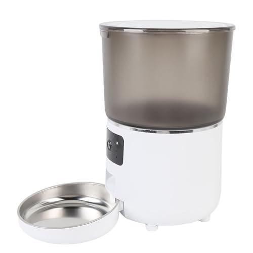 Automatische Pet -Feeder, 4L Visualisierung WiFi Pet Feeder Bis zu 6 Mahlzeiten Pro Tag USB Wireless Timed Smart Scale Tracks Pet's Food - mit App Smart Alerts Timed Food Spenser von Zunate