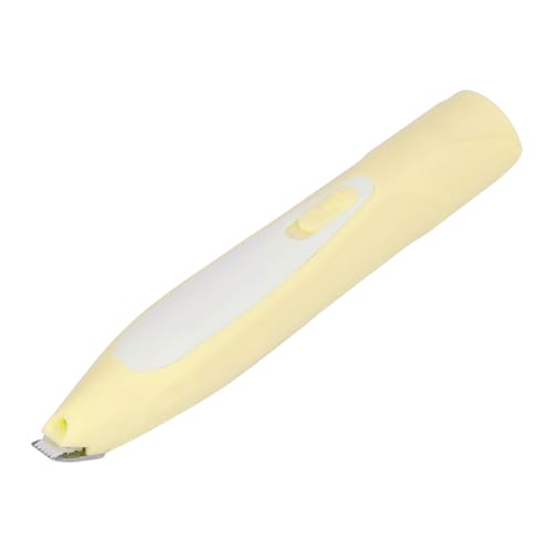 Zunate Hundepfotenschneider, Kabelloser Pfotenschneider für Hunde mit LED Licht und Haarbürste, Kleine Hundepflegeschere für Pfoten, Augen, Ohren, Gesicht, Hinterteil (Yellow) von Zunate