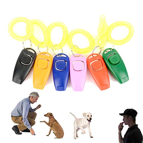 Zunea 2-in-1 Hundeklicker und Pfeife für das Training mit Handgelenkschlaufe und Schlüsselring, tragbares Outdoor-Trainingswerkzeug für Haustier, Hund, Katze, Welpen, Kätzchen, Pferd, 6 Stück Zunea 2-in-1 Hundeklicker und Pfeife für das Training mit Handgelenkschlaufe und Schlüsselring, tragbares Outdoor-Trainingswerkzeug für Haustier, Hund, Katze, Welpen, Kätzchen, Pferd, 6 Stück von Zunea