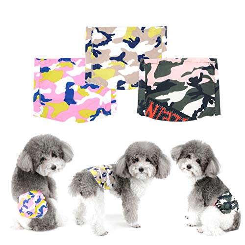 Zunea 3Stück Hunde Windeln für männliche Kleine Hunde Welpen Bauchband-Wraps Camouflage Wiederverwendbar Waschbar Nicht absorbierbar Inkontinenz-Windeln Atmungsaktiv Netz Hygiene-Unterhosen L Zunea 3Stück Hunde Windeln für männliche Kleine Hunde Welpen Bauchband-Wraps Camouflage Wiederverwendbar Waschbar Nicht absorbierbar Inkontinenz-Windeln Atmungsaktiv Netz Hygiene-Unterhosen L von Zunea