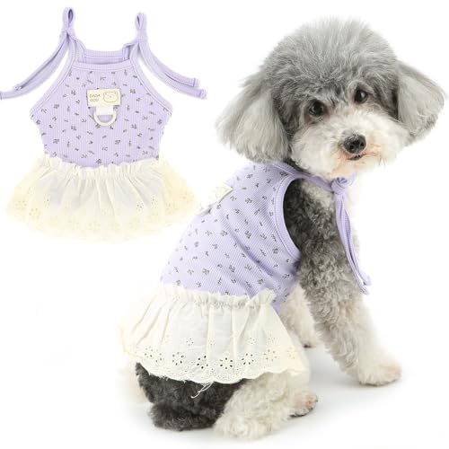 Zunea Camisole Kleid für kleine Hunde, Mädchen, Sommer-Prinzessinnenkleid mit D-Ring, niedliches Blumenmuster, weich, atmungsaktiv, Sommerkleid, für Damen, Haustier-Katzenkleid, Chihuahua-Bekleidung, Zunea Camisole Kleid für kleine Hunde, Mädchen, Sommer-Prinzessinnenkleid mit D-Ring, niedliches Blumenmuster, weich, atmungsaktiv, Sommerkleid, für Damen, Haustier-Katzenkleid, Chihuahua-Bekleidung, von Zunea