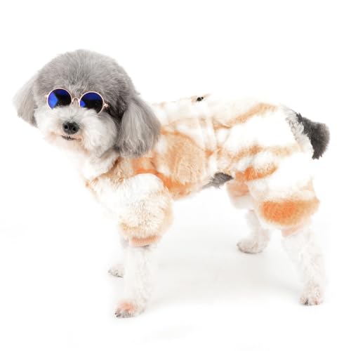 Zunea Flauschiger Fleece-Hundeoverall für kleine Hunde, superweich, warm, Winter, Welpenkleidung, wunderschöner Pullover mit Beinen, dickes kaltes Wetter, Overall, Outfits, flauschig, 4-beinig, für Zunea Flauschiger Fleece-Hundeoverall für kleine Hunde, superweich, warm, Winter, Welpenkleidung, wunderschöner Pullover mit Beinen, dickes kaltes Wetter, Overall, Outfits, flauschig, 4-beinig, für von Zunea