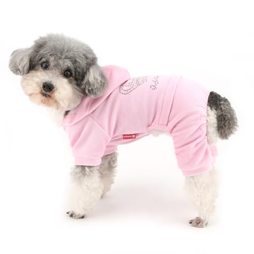 Zunea Fleece-Hunde-Kapuzenpullover für extra kleine und kleine Hunde, weich, warm, für den Winter, Herbst, Welpenkleidung, für Hündinnen, für kaltes Wetter, Haustierbekleidung für Chihuahua, Yorkie Zunea Fleece-Hunde-Kapuzenpullover für extra kleine und kleine Hunde, weich, warm, für den Winter, Herbst, Welpenkleidung, für Hündinnen, für kaltes Wetter, Haustierbekleidung für Chihuahua, Yorkie von Zunea
