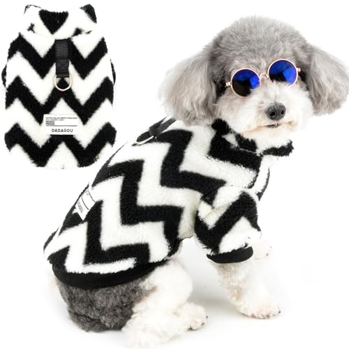 Zunea Fleece Hunde Wintermäntel für Kleine Hunde Weiche Warme Jacken Mantel mit Leinenring Welpenkleidung Kaltes Wetter Pullover Sweater Haustier Chihuahua Yorkie Bekleidung Schwarz XL Zunea Fleece Hunde Wintermäntel für Kleine Hunde Weiche Warme Jacken Mantel mit Leinenring Welpenkleidung Kaltes Wetter Pullover Sweater Haustier Chihuahua Yorkie Bekleidung Schwarz XL von Zunea