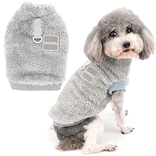 Zunea Fleece Winterjacke für Kleine Hunde Warme Wintermäntel Pullover Sweater Weich Fuzzy Welpen Kleidung mit D-Ring für Geschirr Leine Kaltes Wetter Haustier Bekleidung für Chihuahua Katzen Grau XL Zunea Fleece Winterjacke für Kleine Hunde Warme Wintermäntel Pullover Sweater Weich Fuzzy Welpen Kleidung mit D-Ring für Geschirr Leine Kaltes Wetter Haustier Bekleidung für Chihuahua Katzen Grau XL von Zunea