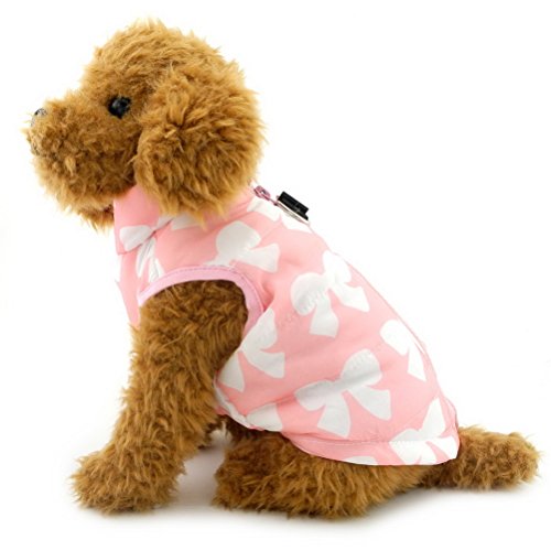 ZUNEA Gepolsterte Warme Kleine Hund Katze Weste Mantel Jacke Welpe Weste Harness Pet Winter Kleidung Doggie Jumper Chihuahua Overalls Bekleidung Rosa Bogen S von Zunea