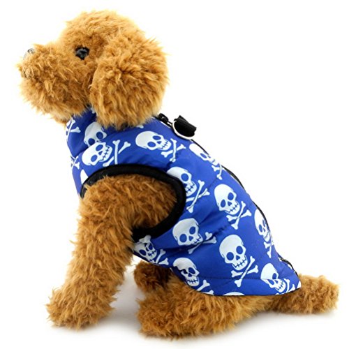 ZUNEA Gepolsterte Warme Kleine Hund Katze Weste Mantel Jacke Welpen Weste Harness Pet Winter Kleidung Doggie Jumper Chihuahua Overalls Bekleidung Blau Schädel S ZUNEA Gepolsterte Warme Kleine Hund Katze Weste Mantel Jacke Welpen Weste Harness Pet Winter Kleidung Doggie Jumper Chihuahua Overalls Bekleidung Blau Schädel S von Zunea