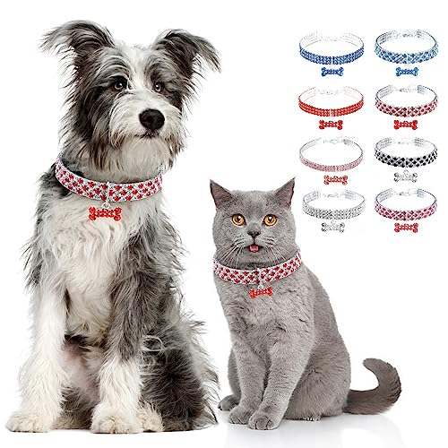 Zunea Halskette für Kleine Hunde Katzen Glitzernd Kristall Diamant Welpen Halsketten Elastisch Verstellbar Knochenanhänger Haustier Kätzchen Chihuahua Hochzeit Geburtstag Party Schmuck Silber&Rot M Zunea Halskette für Kleine Hunde Katzen Glitzernd Kristall Diamant Welpen Halsketten Elastisch Verstellbar Knochenanhänger Haustier Kätzchen Chihuahua Hochzeit Geburtstag Party Schmuck Silber&Rot M von Zunea