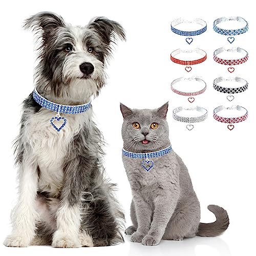 Zunea Halskette für Kleine Hunde Katzen Glitzernde Diamanten Welpen Halskette mit Herz-Anhänger Kristall Strass Hochzeit Geburtstag Party Haustierschmuck Verstellbare Chihuahua-Halskette Blau S Zunea Halskette für Kleine Hunde Katzen Glitzernde Diamanten Welpen Halskette mit Herz-Anhänger Kristall Strass Hochzeit Geburtstag Party Haustierschmuck Verstellbare Chihuahua-Halskette Blau S von Zunea