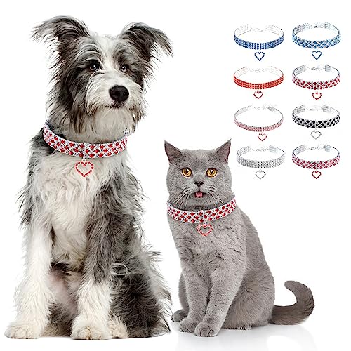 Zunea Halskette für Kleine Hunde Katzen Glitzernde Diamanten Welpen Halskette mit Herz-Anhänger Kristall Strass Hochzeit Geburtstag Party Haustierschmuck Verstellbare Chihuahua-Halskette Silber&Rot S Zunea Halskette für Kleine Hunde Katzen Glitzernde Diamanten Welpen Halskette mit Herz-Anhänger Kristall Strass Hochzeit Geburtstag Party Haustierschmuck Verstellbare Chihuahua-Halskette Silber&Rot S von Zunea