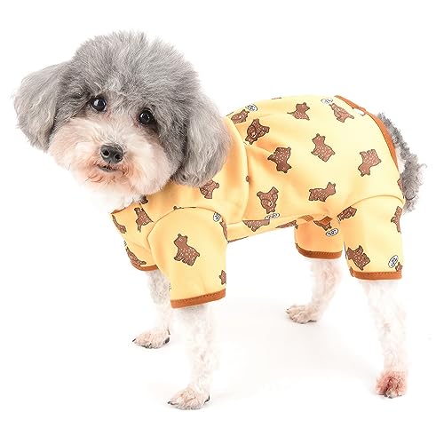 Zunea Haustier-Winter-Pyjama für kleine Hunde, Mädchen, Jungen, weich, warm, Schlafkleidung, Welpen, Kleidung, Bauchschutz, Pyjama, Overall, Hund und Katze, Genesungsanzug, niedliches Bärenmuster, Zunea Haustier-Winter-Pyjama für kleine Hunde, Mädchen, Jungen, weich, warm, Schlafkleidung, Welpen, Kleidung, Bauchschutz, Pyjama, Overall, Hund und Katze, Genesungsanzug, niedliches Bärenmuster, von Zunea