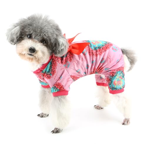 Zunea Hunde-Pyjama für kleine Hunde, Valentinstag, Welpen, Pyjama, Jumpsuit, weich, Urlaubspyjama, Outfits mit süßem Herzmuster, Größe XS/S, Haustierkleidung für Chihuahua, Yorkie, S Zunea Hunde-Pyjama für kleine Hunde, Valentinstag, Welpen, Pyjama, Jumpsuit, weich, Urlaubspyjama, Outfits mit süßem Herzmuster, Größe XS/S, Haustierkleidung für Chihuahua, Yorkie, S von Zunea
