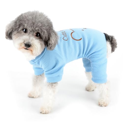 Zunea Hunde-Pyjama für kleine Hunde, weich, warm, Pyjama, Overall, Welpenkleidung mit Beinen, Frühling, Herbst, Overall, Winter, Innen-Pjs, Schlafkleidung, Pullover, Haustier, Mädchen, Jungen, Zunea Hunde-Pyjama für kleine Hunde, weich, warm, Pyjama, Overall, Welpenkleidung mit Beinen, Frühling, Herbst, Overall, Winter, Innen-Pjs, Schlafkleidung, Pullover, Haustier, Mädchen, Jungen, von Zunea