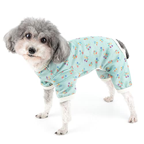 Zunea Hunde Pyjama mit Blumenmuster für Kleine Hunde Weiche Welpenkleidung Overall Niedlicher Pudel Pyjama Strampler Schlafkleidung alle Jahreszeiten Haustierbekleidung für Chihuahua Yorkie Grün M Zunea Hunde Pyjama mit Blumenmuster für Kleine Hunde Weiche Welpenkleidung Overall Niedlicher Pudel Pyjama Strampler Schlafkleidung alle Jahreszeiten Haustierbekleidung für Chihuahua Yorkie Grün M von Zunea