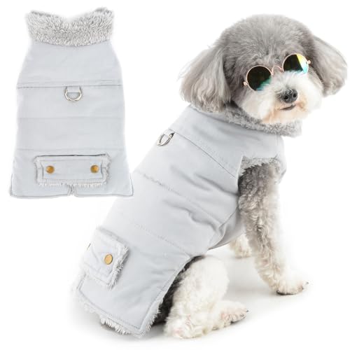 Zunea Hundejacke für kleine Hunde, mit Fleece gefüttert, für Welpen, Winterkleidung mit Ring für die Leine, kaltes Wetter, Weste, Jacken, Mantel, Chihuahua, Hundespielzeug, Pudel, Haustierbekleidung, Zunea Hundejacke für kleine Hunde, mit Fleece gefüttert, für Welpen, Winterkleidung mit Ring für die Leine, kaltes Wetter, Weste, Jacken, Mantel, Chihuahua, Hundespielzeug, Pudel, Haustierbekleidung, von Zunea