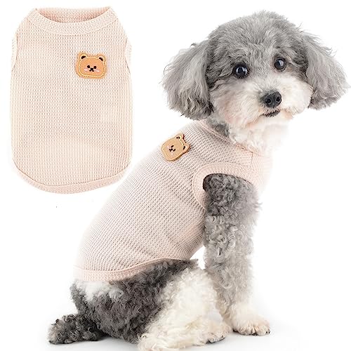 Zunea Hundeshirts für Kleine Hunde Sommerweste Haustier-T-Shirt Welpen Mädchen Jungen Kleidung Weich Atmungsaktiv Basic-T-Shirt Dehnbar ärmellos Tank-Top Chihuahua Katze Sweatshirt Kleidung Beige L Zunea Hundeshirts für Kleine Hunde Sommerweste Haustier-T-Shirt Welpen Mädchen Jungen Kleidung Weich Atmungsaktiv Basic-T-Shirt Dehnbar ärmellos Tank-Top Chihuahua Katze Sweatshirt Kleidung Beige L von Zunea