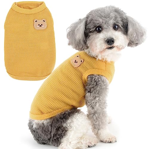 Zunea Hundeshirts für Kleine Hunde Sommerweste Haustier-T-Shirt Welpen Mädchen Jungen Kleidung Weich Atmungsaktiv Basic-T-Shirt Dehnbar ärmellos Tank-Top Chihuahua Katze Sweatshirt Kleidung Gelb M Zunea Hundeshirts für Kleine Hunde Sommerweste Haustier-T-Shirt Welpen Mädchen Jungen Kleidung Weich Atmungsaktiv Basic-T-Shirt Dehnbar ärmellos Tank-Top Chihuahua Katze Sweatshirt Kleidung Gelb M von Zunea