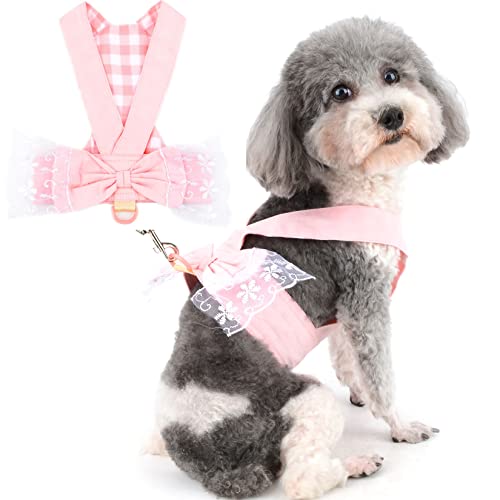 Zunea Hundewestengeschirr für kleine Hunde Mädchen, kein Ziehen, Welpengeschirr mit Schleife, niedliches Haustier, Chihuahua-Geschirr mit D-Ring für die Leine zum Spazierengehen, Rosa, Größe M Zunea Hundewestengeschirr für kleine Hunde Mädchen, kein Ziehen, Welpengeschirr mit Schleife, niedliches Haustier, Chihuahua-Geschirr mit D-Ring für die Leine zum Spazierengehen, Rosa, Größe M von Zunea