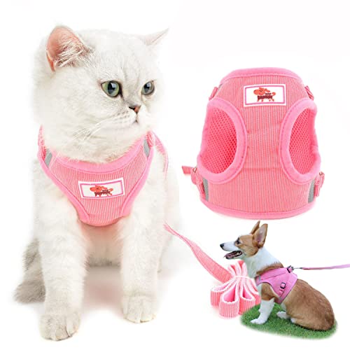 Zunea Katzengeschirr mit Leine ausbruchsicher, kein Ziehen, verstellbar reflektierend mit weichem Netzstoff gepolstert Cord-Weste Geschirr für Kitten, Katzen, Welpen, kleine Hunde Rose M Zunea Katzengeschirr mit Leine ausbruchsicher, kein Ziehen, verstellbar reflektierend mit weichem Netzstoff gepolstert Cord-Weste Geschirr für Kitten, Katzen, Welpen, kleine Hunde Rose M von Zunea