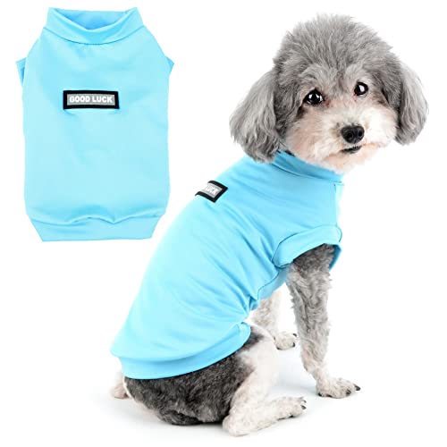 Zunea Kleine Hunde Shirts Schnell Trocknen Sommer T-Shirts Kühlende Welpenkleidung Weiche Ärmellose Weste Tank Top Atmungsaktiv Dehnbar Chihuahua Bekleidung Sonnenschutz für Heißes Wetter Blau L Zunea Kleine Hunde Shirts Schnell Trocknen Sommer T-Shirts Kühlende Welpenkleidung Weiche Ärmellose Weste Tank Top Atmungsaktiv Dehnbar Chihuahua Bekleidung Sonnenschutz für Heißes Wetter Blau L von Zunea