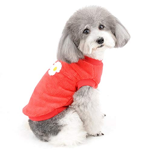 Weihnachten Hund Baumwoll T-Shirt XS/S/M/L XS, Rot Tonsee Welpen Kleiner Hund Kleidung 