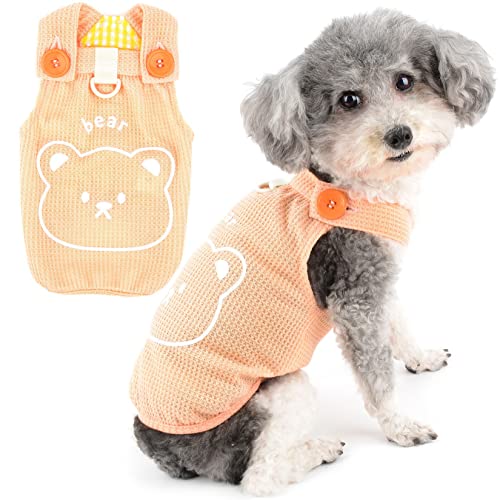 Zunea Niedlicher Bär, kleine Hunde, Sommer, Strapsweste, Basic-T-Shirt mit D-Ring, weich, atmungsaktiv, Welpenkleidung, ärmelloses Tank-Top, Haustier-T-Shirts, Bekleidung für kleine Hunde, Chihuahua, Zunea Niedlicher Bär, kleine Hunde, Sommer, Strapsweste, Basic-T-Shirt mit D-Ring, weich, atmungsaktiv, Welpenkleidung, ärmelloses Tank-Top, Haustier-T-Shirts, Bekleidung für kleine Hunde, Chihuahua, von Zunea