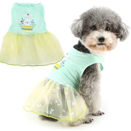 Zunea Osterkleid für kleine Hunde, Spitzenkleid für XS/S, niedlicher Hasen-Ostereier-Druck, Welpen, Prinzessinnenkleid, weiche Weste, Kleidung, Rock, Outfits, Frühling, Sommer, Haustier, Chihuahua, Zunea Osterkleid für kleine Hunde, Spitzenkleid für XS/S, niedlicher Hasen-Ostereier-Druck, Welpen, Prinzessinnenkleid, weiche Weste, Kleidung, Rock, Outfits, Frühling, Sommer, Haustier, Chihuahua, von Zunea