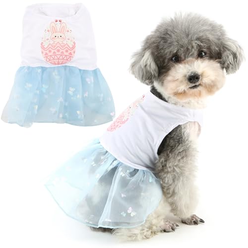 Zunea Osterkleid für kleine Hunde, Spitzenkleid für XS/S, niedlicher Hasen-Ostereier-Druck, Welpen-Prinzessinnenkleid, weiche Weste, Kleidung, Rock, Outfits, Frühling, Sommer, Haustier, Chihuahua, Zunea Osterkleid für kleine Hunde, Spitzenkleid für XS/S, niedlicher Hasen-Ostereier-Druck, Welpen-Prinzessinnenkleid, weiche Weste, Kleidung, Rock, Outfits, Frühling, Sommer, Haustier, Chihuahua, von Zunea