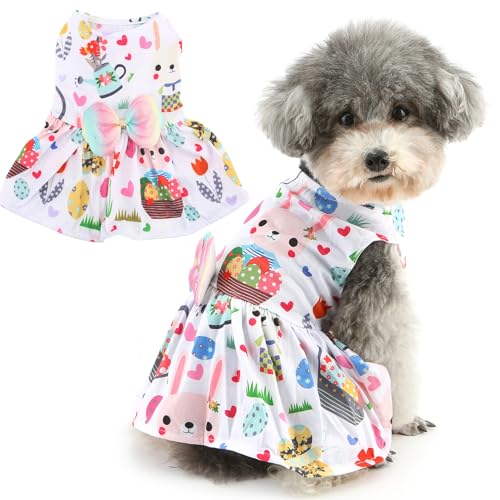 Zunea Osterkleid für kleine Hunde in Größe XS/S, Blumen, Hase, Ostereier, Druck, Welpen-Prinzessinnenkleid mit niedlichem Schleifenknoten, Frühling Sommer, Haustierkleidung, Outfits, Chihuahua, Zunea Osterkleid für kleine Hunde in Größe XS/S, Blumen, Hase, Ostereier, Druck, Welpen-Prinzessinnenkleid mit niedlichem Schleifenknoten, Frühling Sommer, Haustierkleidung, Outfits, Chihuahua, von Zunea