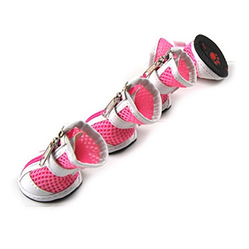 Zunea Pfotenschutz Hundestiefel für Kleine Hunde Reißverschluss Atmungsaktiv Netzstoff für kleine Haustiere Welpen Hunde Sommerschuhe Sandalen Stiefel Pfotenschutz Hot Pavement rutschfeste Rosa 3 Zunea Pfotenschutz Hundestiefel für Kleine Hunde Reißverschluss Atmungsaktiv Netzstoff für kleine Haustiere Welpen Hunde Sommerschuhe Sandalen Stiefel Pfotenschutz Hot Pavement rutschfeste Rosa 3 von Zunea