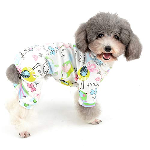 Zunea Kleiner Hunde-Overall, bezaubernde Maus, Blume, bedruckte Overalls, weiche Baumwolle, Strampler, Welpen, Schlafkleidung, vier Beine, Pyjama-Bekleidung für Haustiere, Katzen, Welpen, XL Zunea Kleiner Hunde-Overall, bezaubernde Maus, Blume, bedruckte Overalls, weiche Baumwolle, Strampler, Welpen, Schlafkleidung, vier Beine, Pyjama-Bekleidung für Haustiere, Katzen, Welpen, XL von Zunea