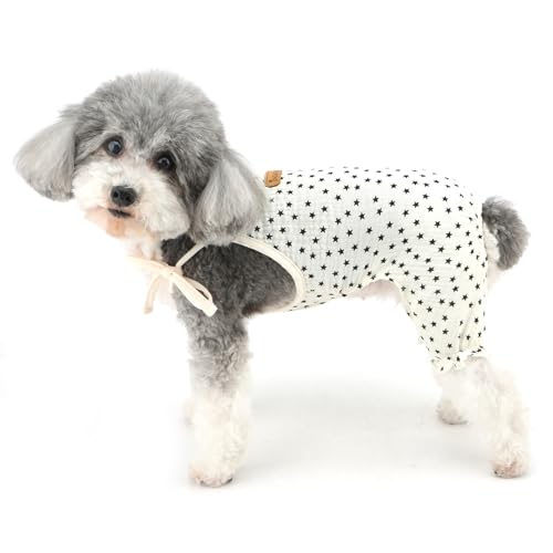 Zunea Schlafanzug für kleine Hunde mit Sternenmuster, für Hunde, Mädchen, Camisole für Sommer, Welpen, Kleidung, Schlafanzug, weich, atmungsaktiv, Overall, Outfit, Spielzeug, Pudel, vierbeinig, für Zunea Schlafanzug für kleine Hunde mit Sternenmuster, für Hunde, Mädchen, Camisole für Sommer, Welpen, Kleidung, Schlafanzug, weich, atmungsaktiv, Overall, Outfit, Spielzeug, Pudel, vierbeinig, für von Zunea